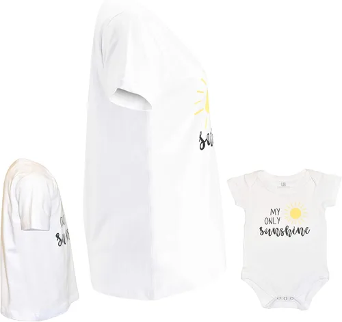 Miniatura 5 de Unique Baby Mommy and Me Camisas You are My Sunshine, Blanco
