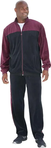 KingSize Chándal de terciopelo con bloques de colores grandes y altos para hombre, Multi
