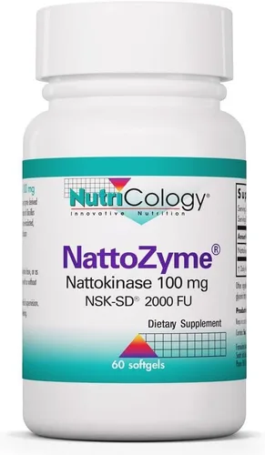 Allergy Research Group NutriCology NattoZyme 100 mg - Suplemento para apoyar la circulación saludable - Proporciona 100 mg de nattoquinasa NSK-SD de