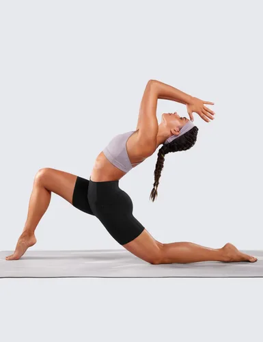 Miniatura 3 de CRZ YOGA Naked Feeling Pantalones cortos de ciclismo para mujer, 4, 5, 6 y 8 pulgadas, cintura alta, para yoga o gimnasia, con elastano, bolsillos