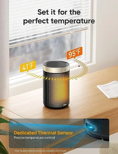 Miniatura 5 de Dreo Ventilador de torre inteligente, control de voz WiFi, para dormitorio interior y oficina en casa, calentadores de espacio Dreo