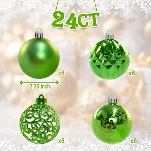 Miniatura 2 de 24 Esferas Navideñas de Champán Colgantes para Árbol, Adornos Irrompibles, Decoraciones de Temporada para Decoración de Árbol, Fiestas y Navidad