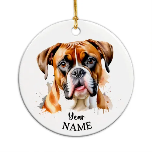 Miniatura 14 de Adorno de Navidad personalizado para perro Airedale, adorno de cerámica para hombres y mujeres, adornos de cerámica personalizados para perros