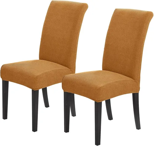 Miniatura 66 de Joccun Fundas para Sillas de Comedor Juego de 2, Fundas Elásticas para Sillas de Comedor Fundas para Sillas de Comedor Protector de Asiento, Funda