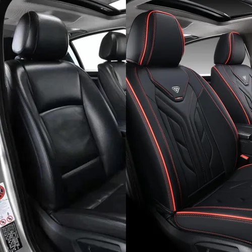 Miniatura 9 de Coverado Fundas de Asiento Delantero para Automóvil, 2 Piezas Fundas de Asiento de Cuero para Automóviles, Protector de Asiento de Automóvil Solo
