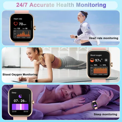 Miniatura 3 de Reloj inteligente para mujer (respuesta/hacer llamada), nuevo reloj inteligente 2025 de 1.96 pulgadas HD con más de 110 modos deportivos, frecuencia