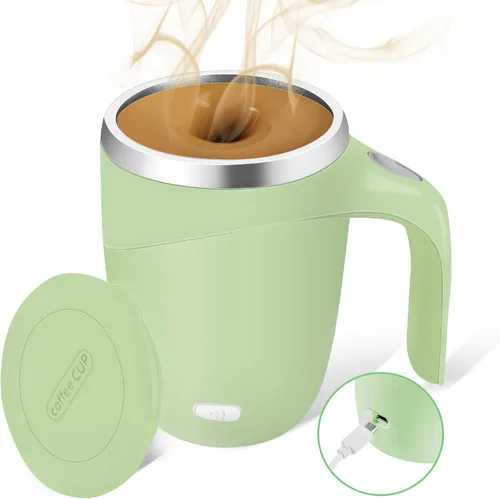 Miniatura 9 de Taza autoagitadora, taza de café magnética automática recargable, taza de café autoagitable, taza giratoria de viaje para oficina en casa