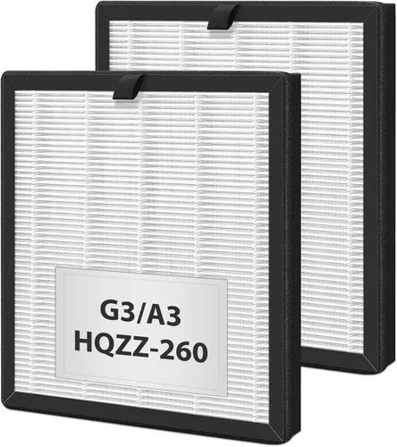 Paquete de 2 filtros de repuesto G3 A3 para purificador de aire AME=EU G3 Sferf-30 (FXAP2W). Compatible con filtro VEWIOR A3 A3N. Para Tailulu