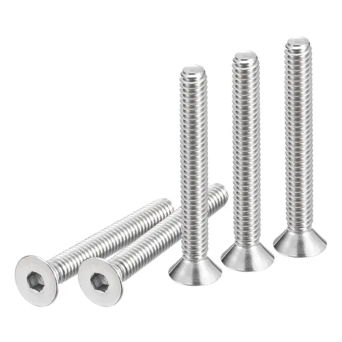 DTGN Tornillos de cabeza plana de 1/4-20 x 2, paquete de 20 tornillos de cabeza plana de acero inoxidable 304, rosca completa, pernos avellanados