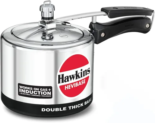 Miniatura 12 de HAWKINS H56 Hevibase - Olla de presión de aluminio compatible con inducción, 5 litros, PLATA