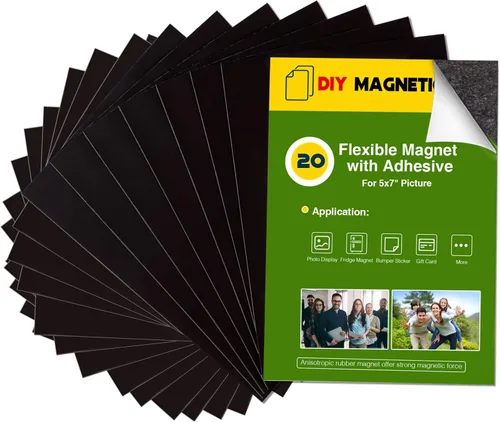 Miniatura 18 de Hojas magnéticas adhesivas para tamaño carta de 8.5 x 11 pulgadas (paquete de 8), hojas magnéticas con adhesivo autoadhesivo para el hogar
