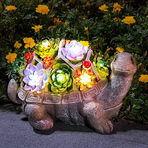 Miniatura 9 de Estatuas de jardín solar GIGALUMI Figura de tortuga Luces para exteriores, decoraciones de jardín al aire libre Decoración de jardín Regalos únicos