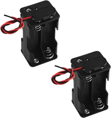 Miniatura 6 de WMYCONGCONG Paquete de 5 4 soportes de batería AA de 1.5 V con clip de batería con cable tipo I Conector a presión estándar (4AA) para tiras LED