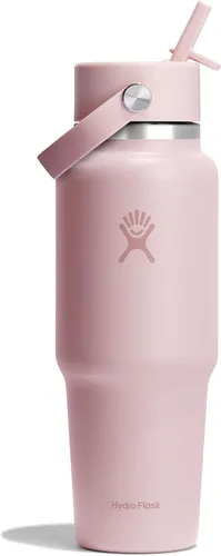 Miniatura 12 de Hydro Flask Botella de agua de viaje – Acero inoxidable aislado – Tapa ancha con pitillo, antiderrames, a prueba de fugas en 24 oz Trillium Pink