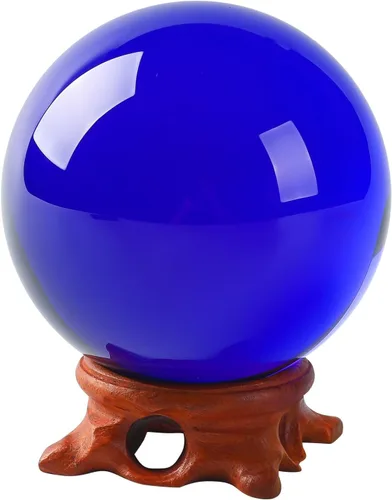 Miniatura 12 de Bola de Cristal Púrpura de 60mm con Soporte de Madera y Caja de Regalo para Magia, Lente de Fotografía, Decoración Familiar, Adivinación, Feng Shui