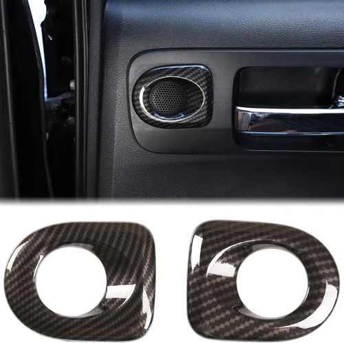 Miniatura 10 de Anillo de ajuste de cubierta de audio estéreo de sonido para puerta delantera interior de automóvil compatible con Toyota Tundra 2007-2021 Sequoia