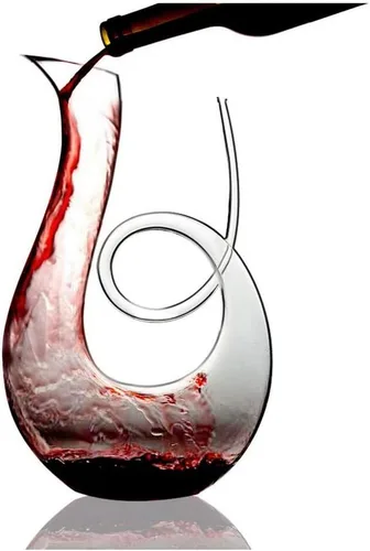 Miniatura 10 de Decantador de vino aireador – 100% soplado a mano sin plomo vidrio de cristal de vino tinto jarra de vino regalo para los amantes del vino