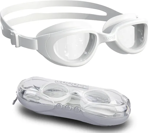 Miniatura 9 de COPOZZ Gafas de natación para niños, antivaho y HD, cómodo ajuste 3D, gafas de natación duraderas unisex para niños y niñas de 3 a 14 años
