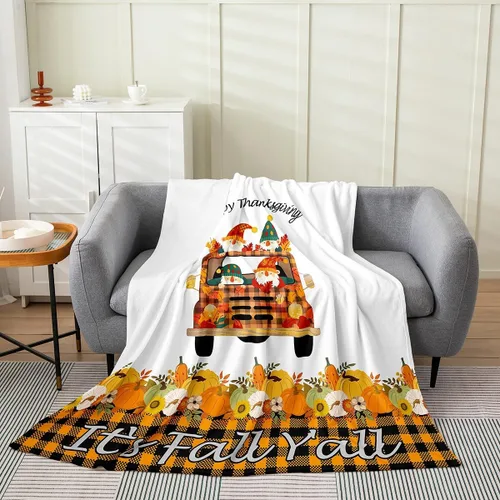 Miniatura 7 de Bonita manta de franela de vellón de pavo para cosecha, manta de Acción de Gracias para cama, sofá, decoración de otoño, decoración de otoño, manta