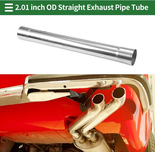 Miniatura 2 de Motoforti 2 "OD tubo recto tubo T304 acero inoxidable DIY tubo de coche personalizado tubería 18 pulgadas longitud doble expansión extremos pulido