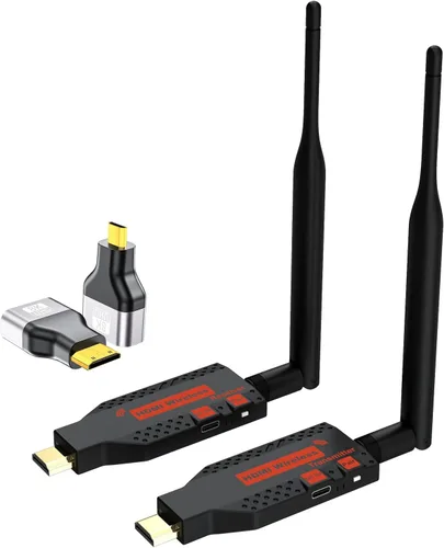 Transmisor y receptor HDMI inalámbrico actualizado 2026, 330 pies/328.1 ft, salida 4K decodificación 1080P, Plug & Play portátil 2.4G/5G inalámbrico