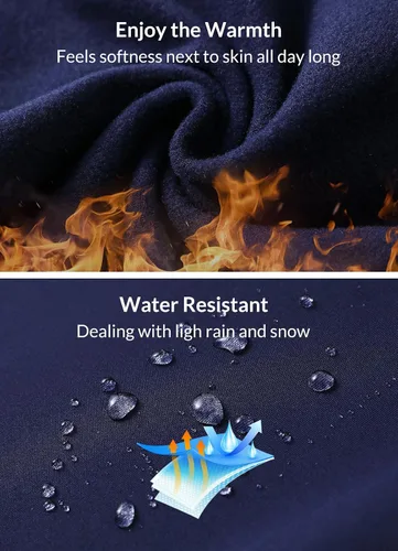 Miniatura 2 de BALEAF Pantalones deportivos con forro polar para mujer, pantalones de senderismo de cintura alta, resistentes al agua, pantalones térmicos de esquí