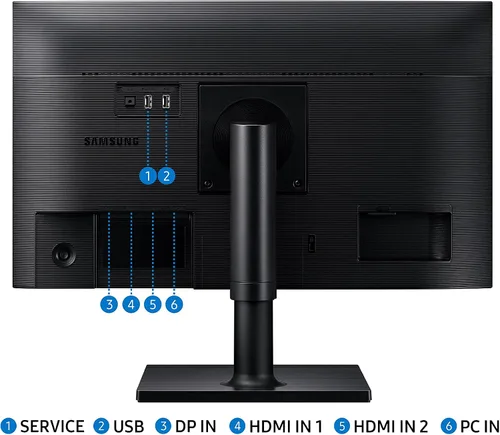 Miniatura 3 de SAMSUNG Monitor de computadora FHD 1080p serie FT45 de 24 pulgadas, 75Hz, panel IPS, HDMI, DisplayPort, concentrador USB, altavoces incorporados
