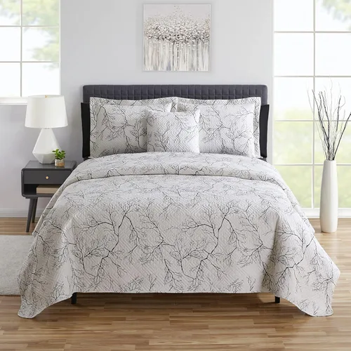 Miniatura 24 de Clara Clark Quilts Tamaño Twin - Juego de Cubrecama Colcha para Todas las Estaciones, Tejido Pinsonic Juego de Ropa de Cama Ligera - Juego