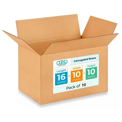 Miniatura 178 de IDL Packaging Paquete de 5 cajas de envío altas de 8 x 8 x 48 pulgadas, extra resistentes de 200 libras frente a caja regular, cajas de mudanza