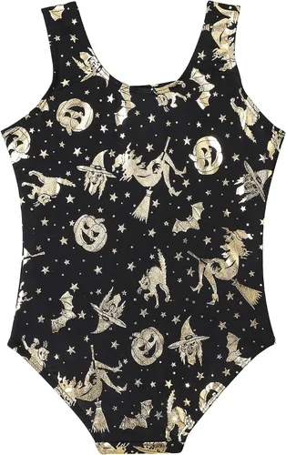 Miniatura 2 de QoozZ Maillot de gimnasia con estampado de arcoíris brillante para niñas, Arcoiris (Rainbow)