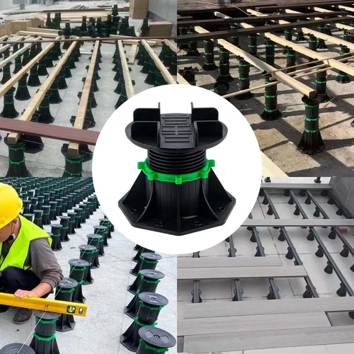 Miniatura 4 de Paquete de 8 Pedestales Ajustables de Plástico para Adoquines, Soporte de Losas de Piso Elevador de Piso, Soporte de Plataforma para Elevar el Suelo