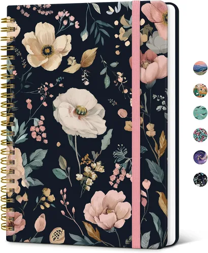 Miniatura 24 de Taja Cuaderno de Diario en Espiral con Líneas para Mujeres, A5 Lindo Cuaderno de Tapa Dura con Rayas Universitarias para Trabajo y Toma de Notas