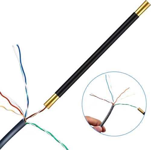 Miniatura 2 de Herramienta para desenroscar cables de red, separadores de alambre trenzado de doble cabeza para CAT5 CAT5e CAT6 CAT7 y teléfono (negro, 1 pieza)