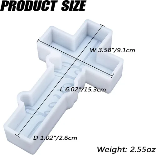 Miniatura 7 de SOBEIT Blessing Cross - Molde de freshie para coche, molde de freshie de fe religiosa, molde de resina de silicona para hacer freshie perlas Molde