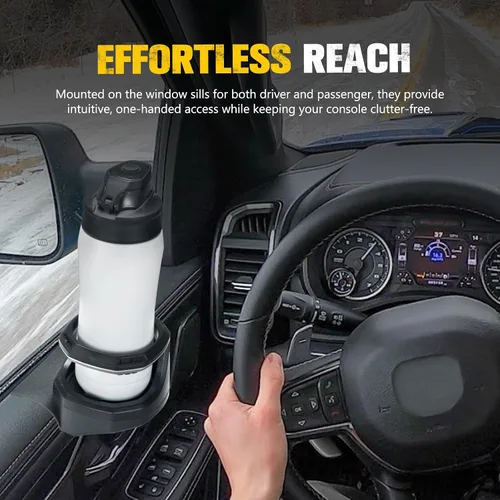 Miniatura 6 de BUNKER INDUST Portavasos de ventana compatible con 20192020 2021 2022 2023 2024 Dodge Ram 1500 2500 3500, 1 par de portavasos para puerta de auto