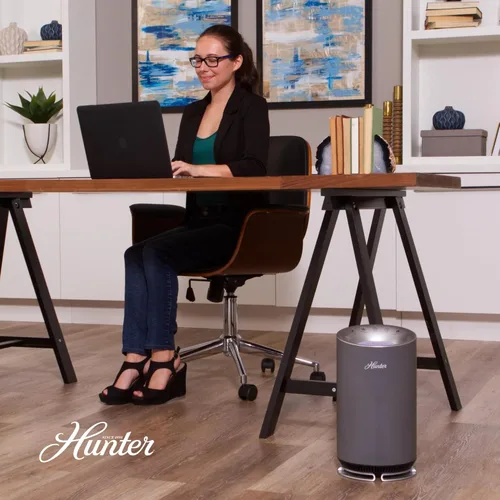 Miniatura 7 de Hunter HP125 AirX EcoSilver HEPA - Purificador de aire digital para habitaciones pequeñas, color gris