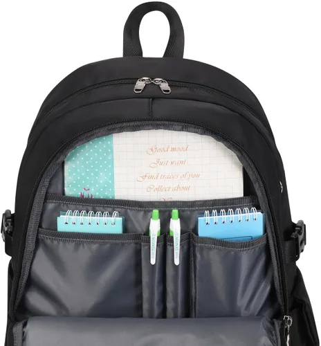 Miniatura 4 de Linda mochila para niña, adolescente, mochila diaria para mujer, Negro -, Classic
