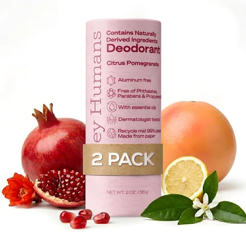 Miniatura 25 de Hey Humans Desodorante, desodorante sin aluminio para mujeres y hombres, contiene ingredientes de origen natural, control de olores todo el día