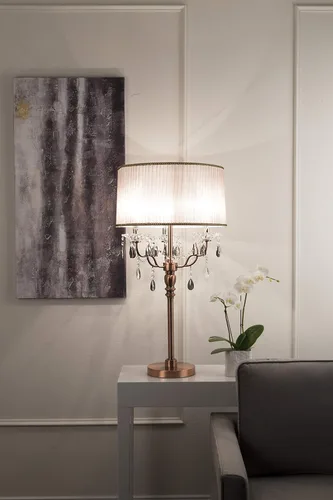 Miniatura 3 de OK-5126t Lámpara de mesa de cristal Rosie de 35 pulgadas