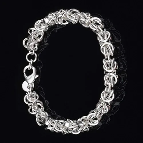 Miniatura 4 de Goodilest - Pulseras de plata de ley 925 para mujer pulsera de cadena de banquete regalo de joyería Plata