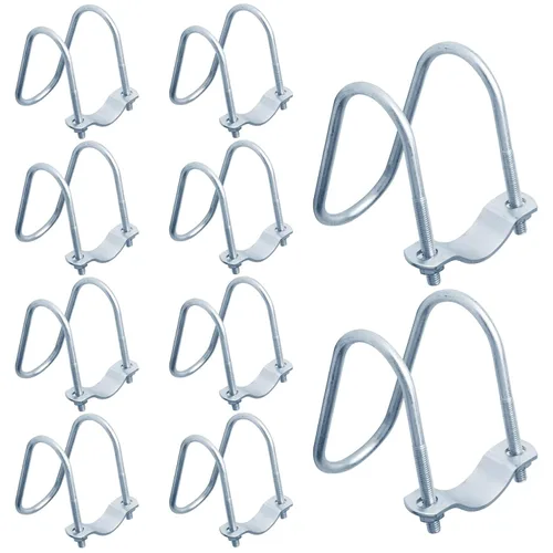 Miniatura 6 de Abrazadera de tubo de conector cruzado para tubo redondo de 1-1/4 pulgadas (1.25 pulgadas de diámetro), abrazadera de conducto cruzado