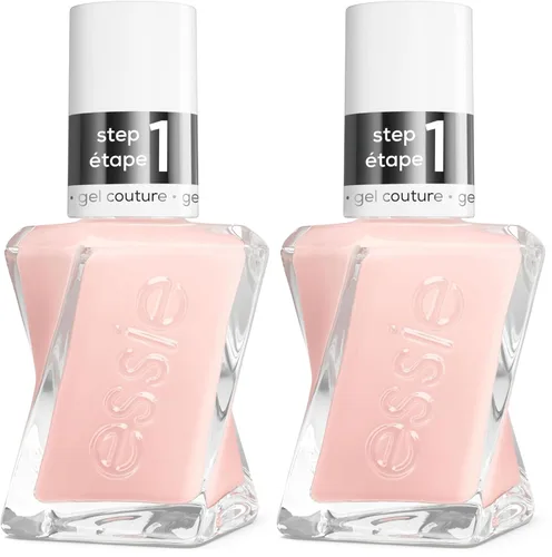 essie Gel Couture - Esmalte de uñas de larga duración, vegano sin 8, rosa nude transparente, sastre de hadas, 0.46 onzas líquidas (paquete de 2)