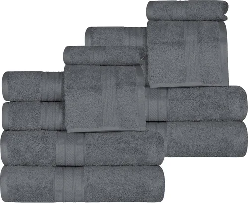 Miniatura 55 de Superior Juego de 2 toallas de baño de fibra larga 100% algodón peinado de 27.64 oz/m², para baño, ducha, cocina, súper suave, afelpado, altamente