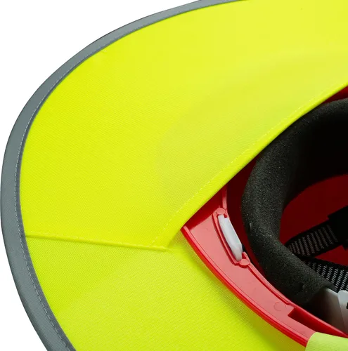 Miniatura 7 de UNCO - Casco de Sombrero Duro con Protector Solar, 1 Paquete, Amarillo, Visera Completa y Estándar de Malla Reflectante de Alta Visibilidad