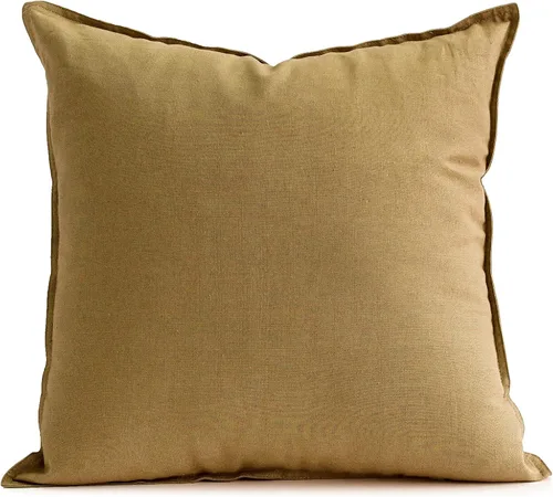 Miniatura 21 de Jeanerlor - Funda de cojín sólida de lino y algodón para decoración, de 18x18 pulgadas, funda de almohada especial para sofá, cama, silla