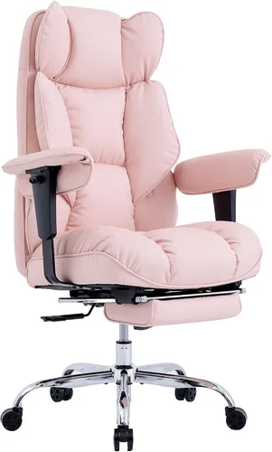 Miniatura 10 de Efomao Silla de Oficina Grande y Alta 400lbs - Sillas de Oficina Ejecutivas con Reposapiés, Silla de Computadora de Cuero PU Resistente