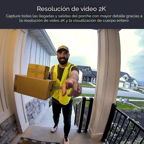 Miniatura 3 de WYZE Cámara de timbre con cable v2 (se requiere cableado de timbre existente), timbre de video de seguridad 2K, visión nocturna a color, audio de 2
