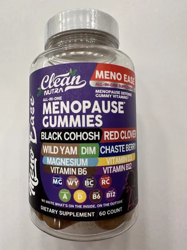 Miniatura 2 de Suplemento para la menopausia para mujeres en gomitas con cohosh negro, ñame silvestre, DIM, magnesio, trébol rojo, agracejo para el equilibrio
