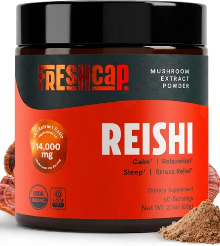 Miniatura 20 de FreshCap Mushrooms Suplemento de melena de leones en polvo, 14,000 mg, extracto de melena de león, suplemento de hongos para concentración