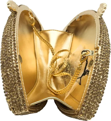Miniatura 5 de Boutique De FGG Bolso de mano de ojo turco para mujer, con purpurina, con cristal, para fiesta, cena, diamantes de imitación, mini